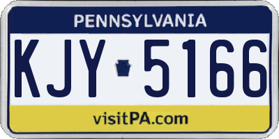PA license plate KJY5166