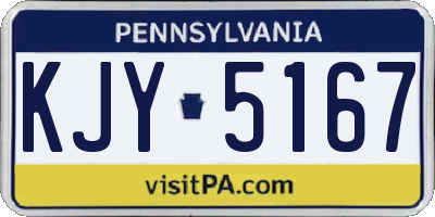 PA license plate KJY5167