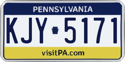 PA license plate KJY5171