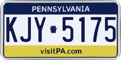 PA license plate KJY5175