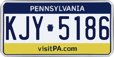 PA license plate KJY5186