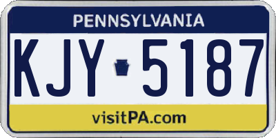 PA license plate KJY5187