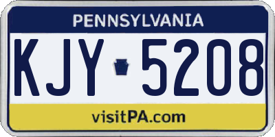 PA license plate KJY5208