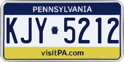 PA license plate KJY5212