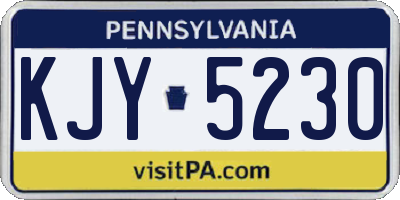 PA license plate KJY5230