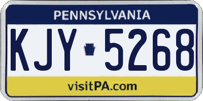 PA license plate KJY5268