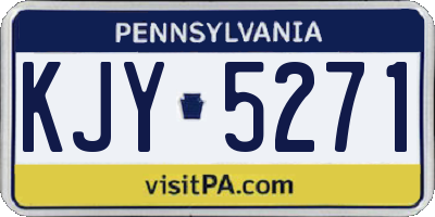 PA license plate KJY5271