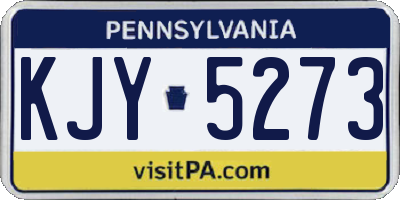PA license plate KJY5273