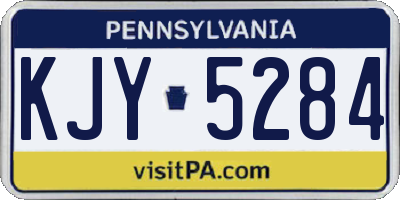 PA license plate KJY5284