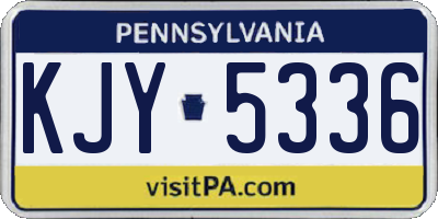 PA license plate KJY5336
