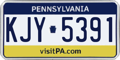 PA license plate KJY5391