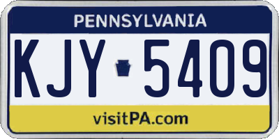 PA license plate KJY5409