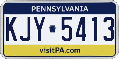 PA license plate KJY5413