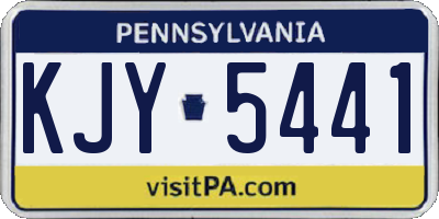 PA license plate KJY5441