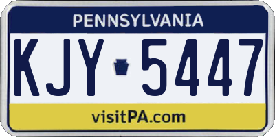 PA license plate KJY5447