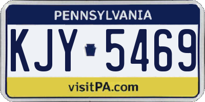 PA license plate KJY5469