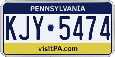PA license plate KJY5474