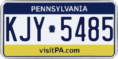 PA license plate KJY5485