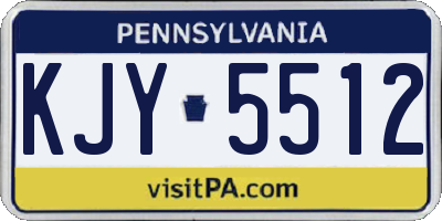 PA license plate KJY5512