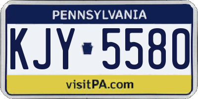 PA license plate KJY5580