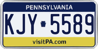 PA license plate KJY5589