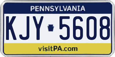 PA license plate KJY5608