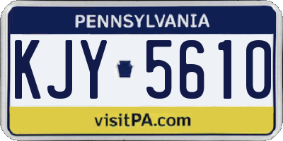 PA license plate KJY5610