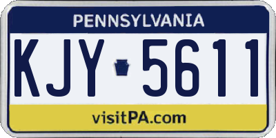 PA license plate KJY5611