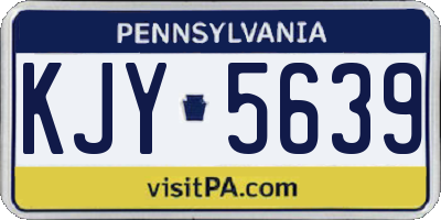 PA license plate KJY5639