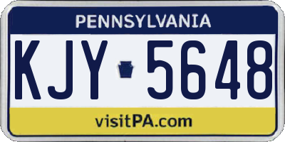 PA license plate KJY5648