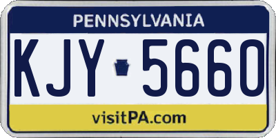 PA license plate KJY5660