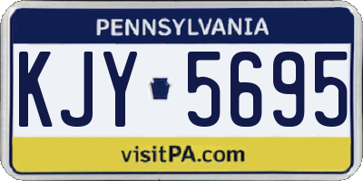 PA license plate KJY5695