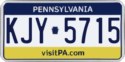 PA license plate KJY5715