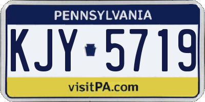 PA license plate KJY5719