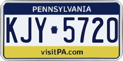 PA license plate KJY5720