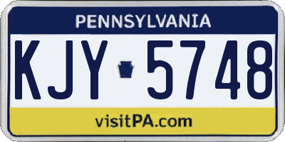 PA license plate KJY5748