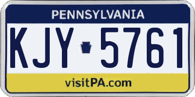 PA license plate KJY5761