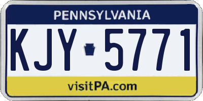 PA license plate KJY5771