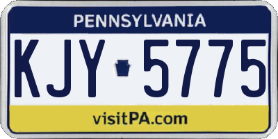 PA license plate KJY5775