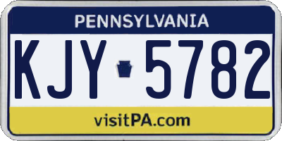 PA license plate KJY5782
