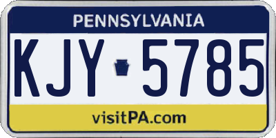 PA license plate KJY5785