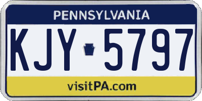 PA license plate KJY5797