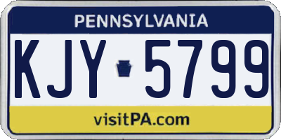 PA license plate KJY5799
