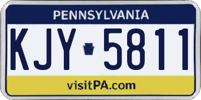 PA license plate KJY5811