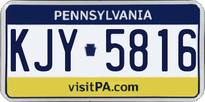 PA license plate KJY5816
