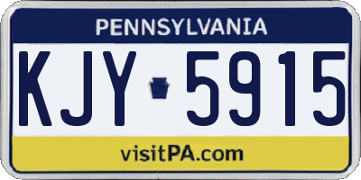 PA license plate KJY5915