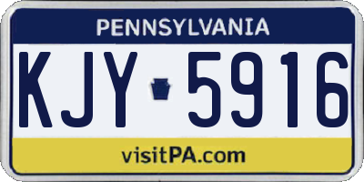 PA license plate KJY5916