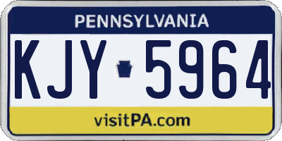 PA license plate KJY5964