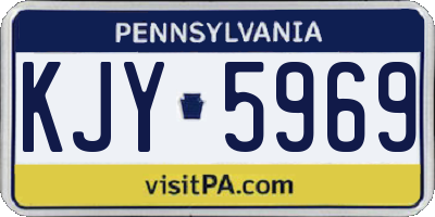PA license plate KJY5969
