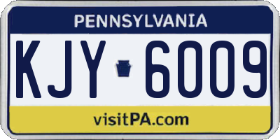 PA license plate KJY6009